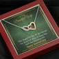 To my Beautiful Wife - Time Stopped - Anniversary Gift - Interlocking Hearts Necklace - Mahogany Style Luxury Box - Jewelry 4