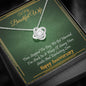To my Beautiful Wife - Time Stopped - Anniversary Gift - Love Knot Necklace - Jewelry 3