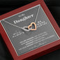 To my Daughter - Amazing - Interlocking Hearts Necklace - Mahogany Style Luxury Box - Jewelry 4