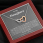 To my Daughter - Braver - Interlocking Hearts Necklace - Mahogany Style Luxury Box - Jewelry 4