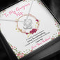 To my Gorgeous Wife - Loving you and Breathing - Love Knot Necklace - Jewelry 3