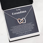 To my Grandma - from Granddaughter - Golden Heart - Interlocking Hearts Necklace - Jewelry 9