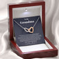 To my Grandma - from Grandson - Golden Heart - Interlocking Hearts Necklace - Jewelry 5