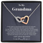 To my Grandma - from Grandson - Golden Heart - Interlocking Hearts Necklace - Jewelry 6