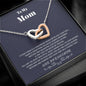 To my Mom - from Daughter - Hearts as One - Interlocking Hearts Necklace - Jewelry 1