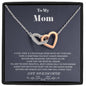 To my Mom - from Daughter - Hearts as One - Interlocking Hearts Necklace - Jewelry 6