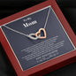 To my Mom - from Daughter - Hearts as One - Interlocking Hearts Necklace - Mahogany Style Luxury Box - Jewelry 4