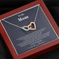 To my Mom - from Son - Hearts as One - Interlocking Hearts Necklace - Mahogany Style Luxury Box - Jewelry 4