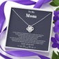 To my Mom - from Son - Hearts as One - Love Knot Necklace - Jewelry 6