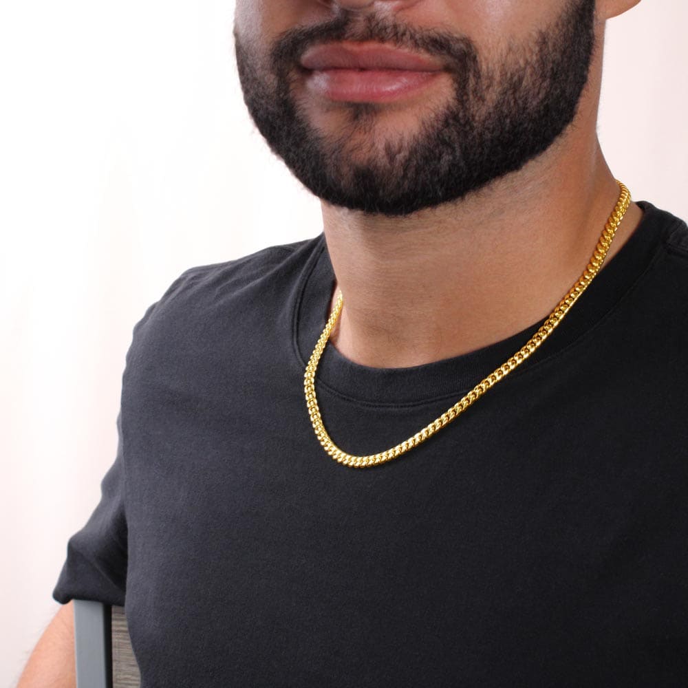 To my Son - never Feel that you are alone - Cuban Link Chain Necklace - Jewelry 4