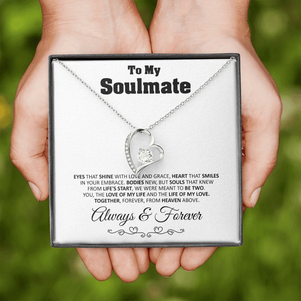 To My Soulmate Eyes That Shine Necklace Gift Soulmate Birthday Gift Soulmate Anniversary Gift Christmas Gift Valentine’s Day Gift - Jewelry