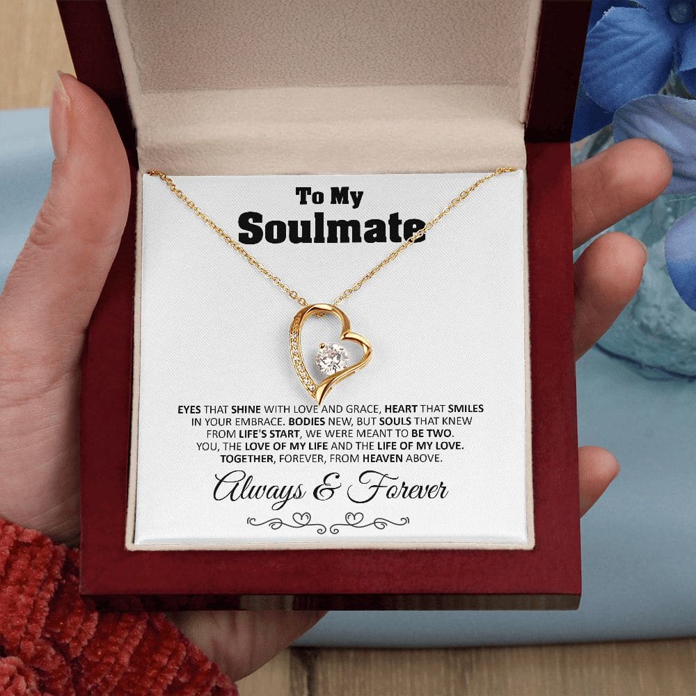 To My Soulmate Eyes That Shine Necklace Gift Soulmate Birthday Gift Soulmate Anniversary Gift Christmas Gift Valentine’s Day Gift - Jewelry