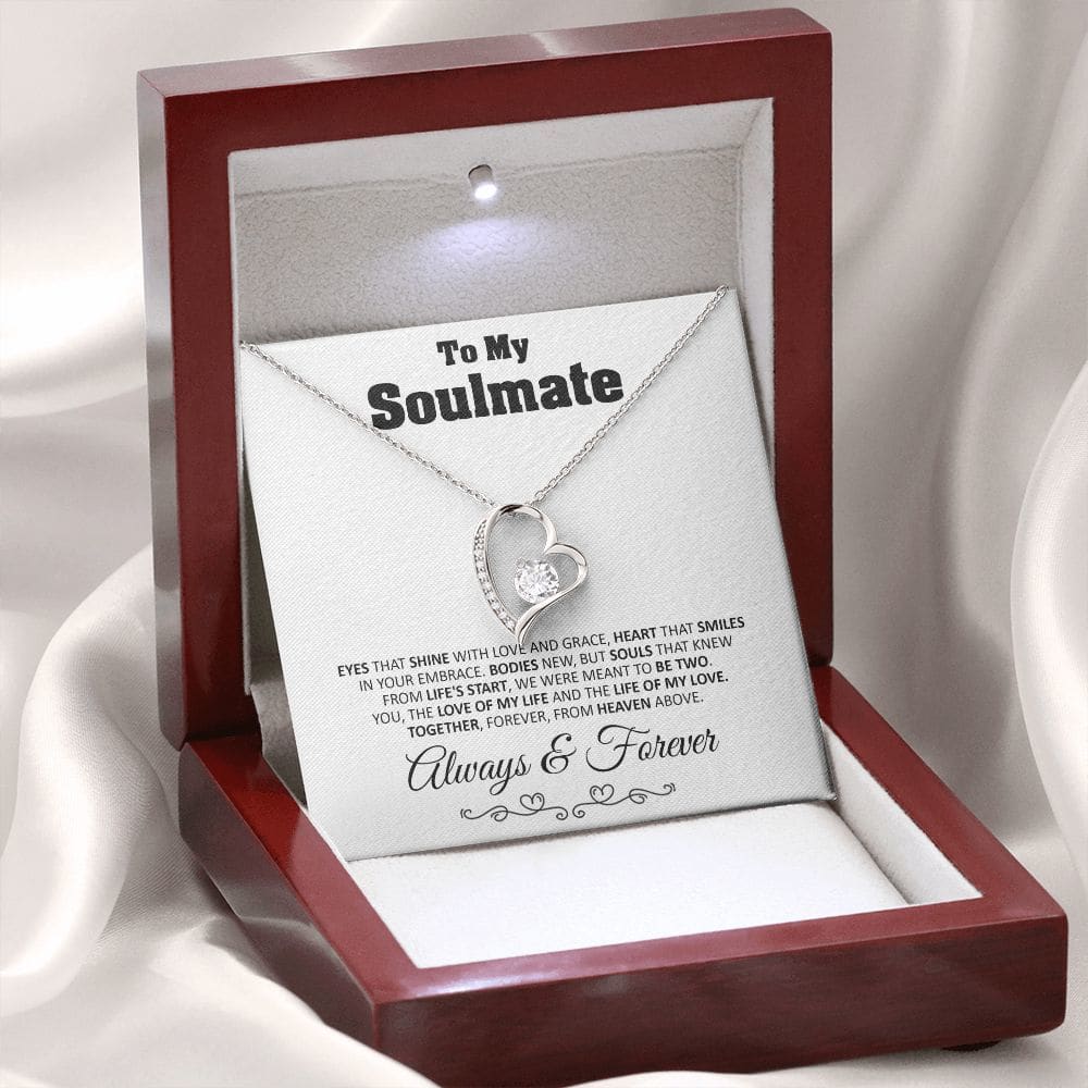 To My Soulmate Eyes That Shine Necklace Gift Soulmate Birthday Gift Soulmate Anniversary Gift Christmas Gift Valentine’s Day Gift - Jewelry