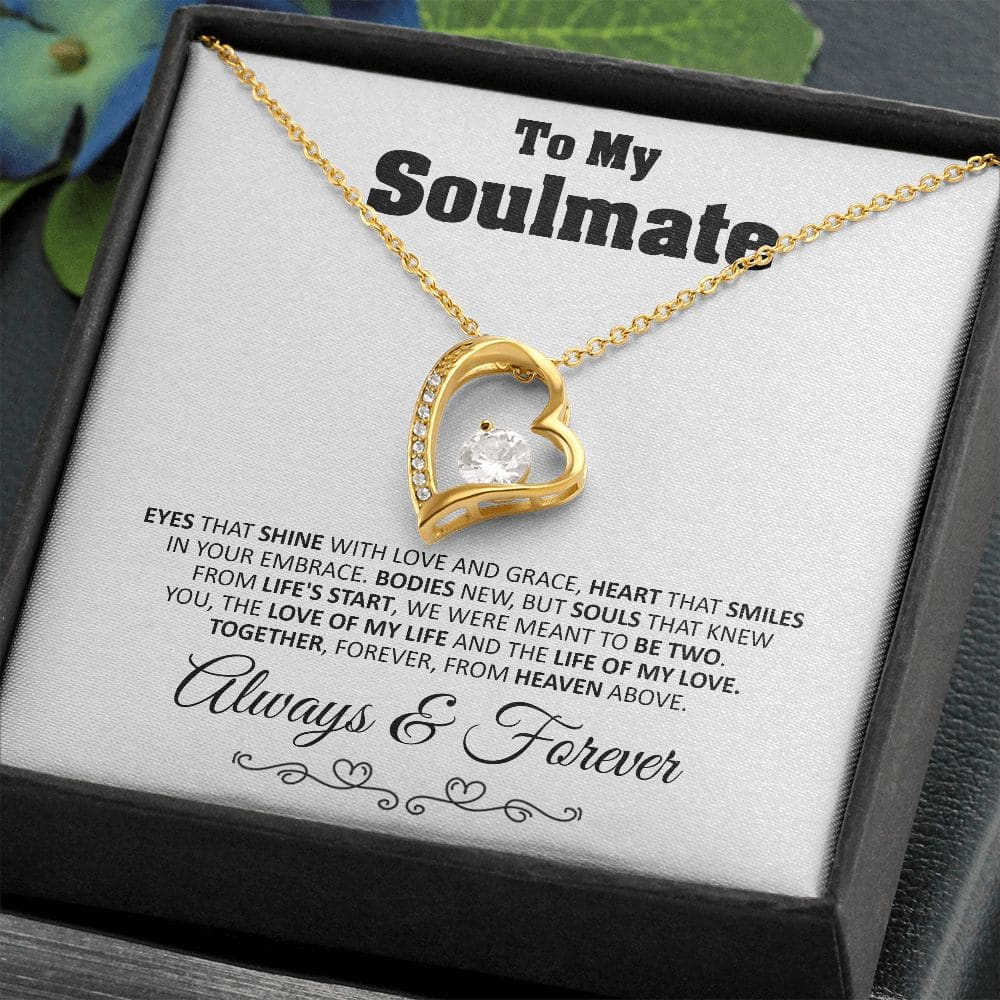 To My Soulmate Eyes That Shine Necklace Gift Soulmate Birthday Gift Soulmate Anniversary Gift Christmas Gift Valentine’s Day Gift - Jewelry