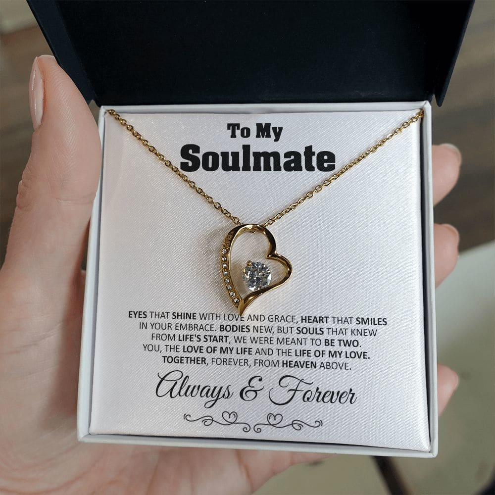 To My Soulmate Eyes That Shine Necklace Gift Soulmate Birthday Gift Soulmate Anniversary Gift Christmas Gift Valentine’s Day Gift - Jewelry
