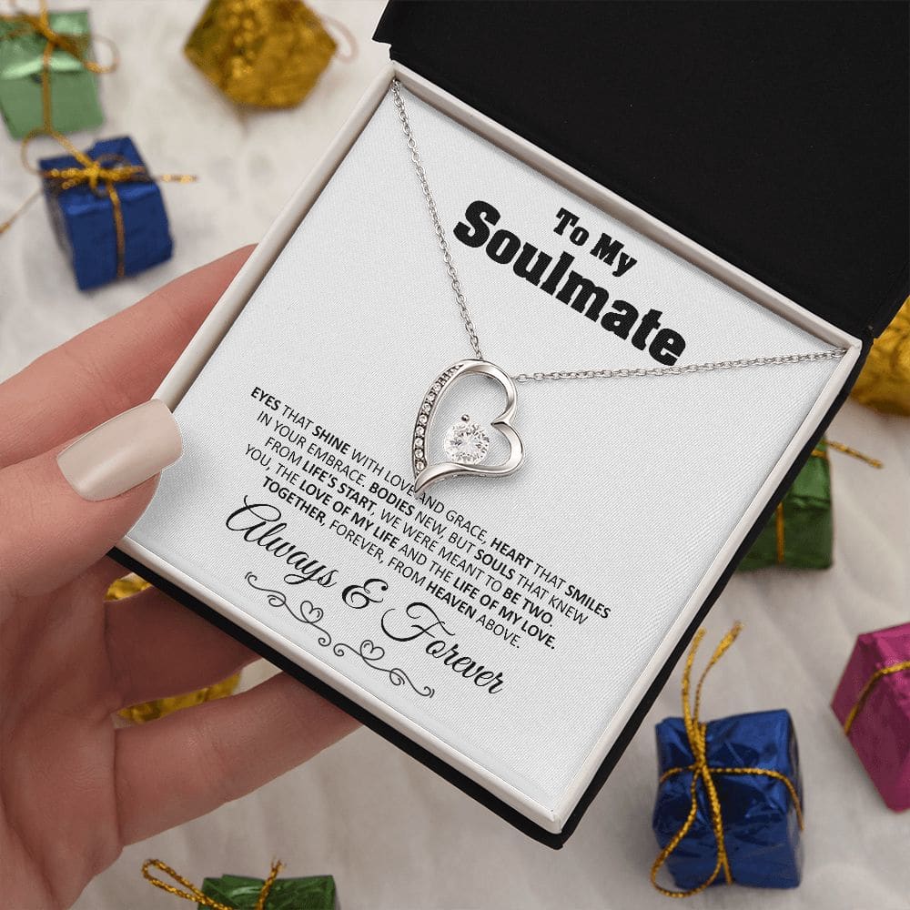 To My Soulmate Eyes That Shine Necklace Gift Soulmate Birthday Gift Soulmate Anniversary Gift Christmas Gift Valentine’s Day Gift - Jewelry