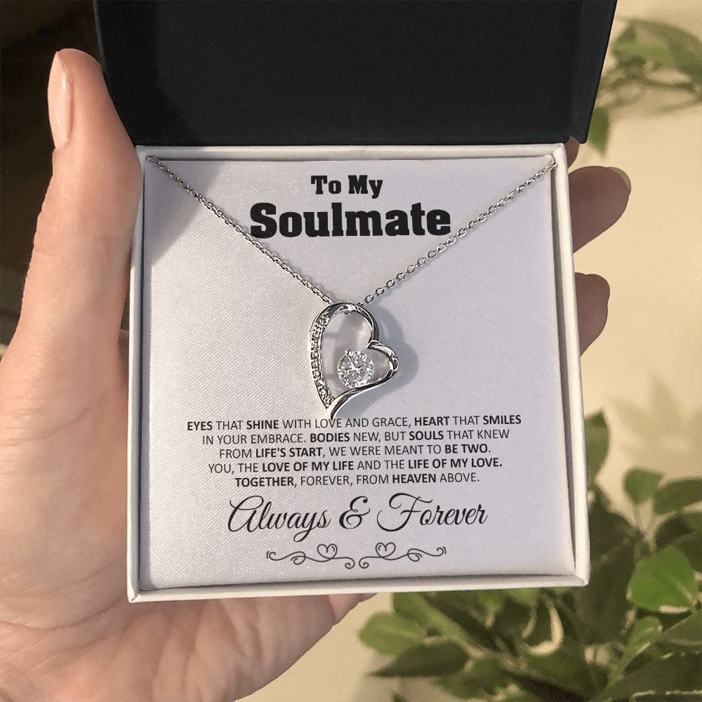 To My Soulmate Eyes That Shine Necklace Gift Soulmate Birthday Gift Soulmate Anniversary Gift Christmas Gift Valentine’s Day Gift - Jewelry