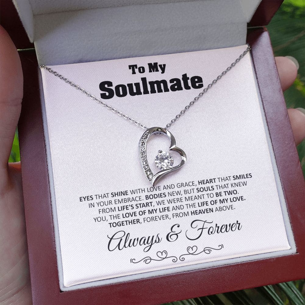 To My Soulmate Eyes That Shine Necklace Gift Soulmate Birthday Gift Soulmate Anniversary Gift Christmas Gift Valentine’s Day Gift - Jewelry
