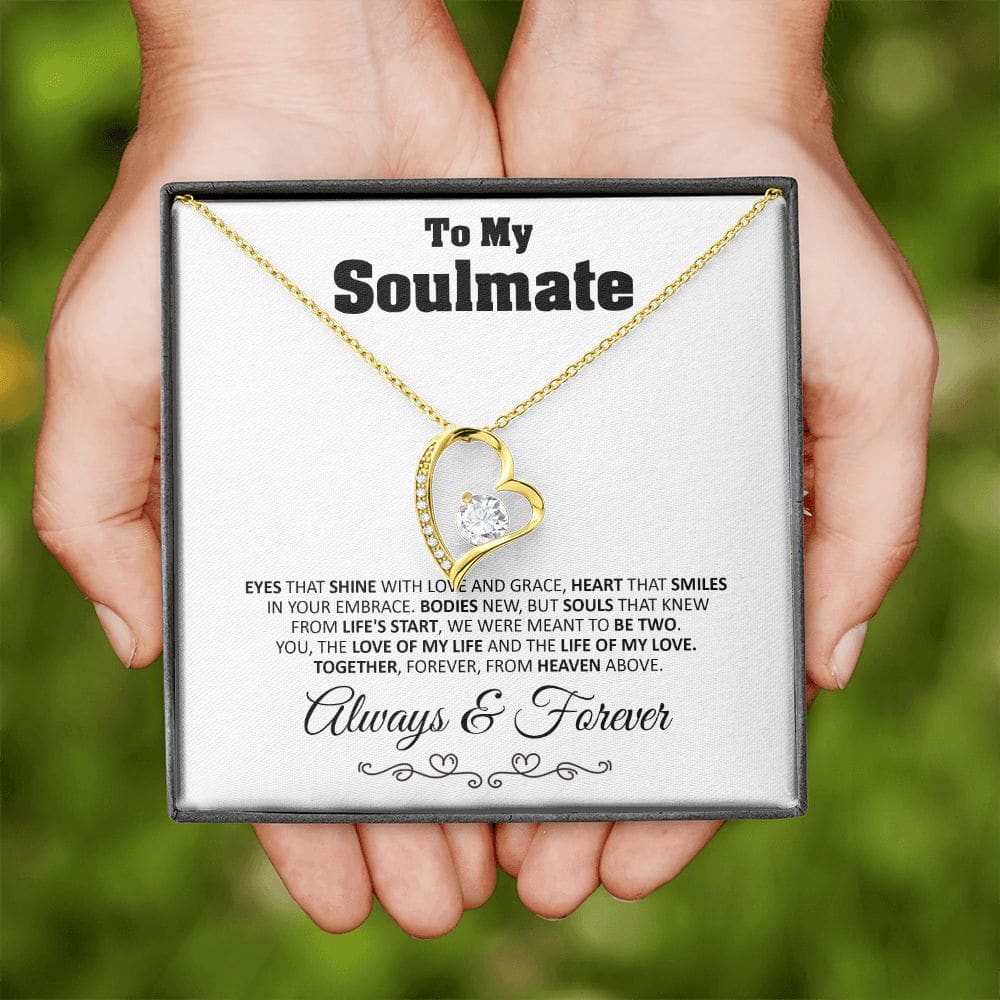 To My Soulmate Eyes That Shine Necklace Gift Soulmate Birthday Gift Soulmate Anniversary Gift Christmas Gift Valentine’s Day Gift - Jewelry