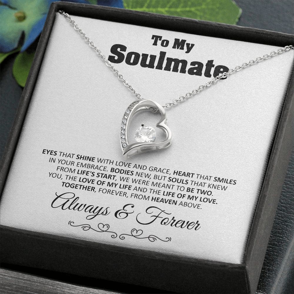 To My Soulmate Eyes That Shine Necklace Gift Soulmate Birthday Gift Soulmate Anniversary Gift Christmas Gift Valentine’s Day Gift - Jewelry