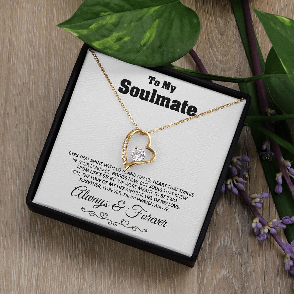 To My Soulmate Eyes That Shine Necklace Gift Soulmate Birthday Gift Soulmate Anniversary Gift Christmas Gift Valentine’s Day Gift - Jewelry