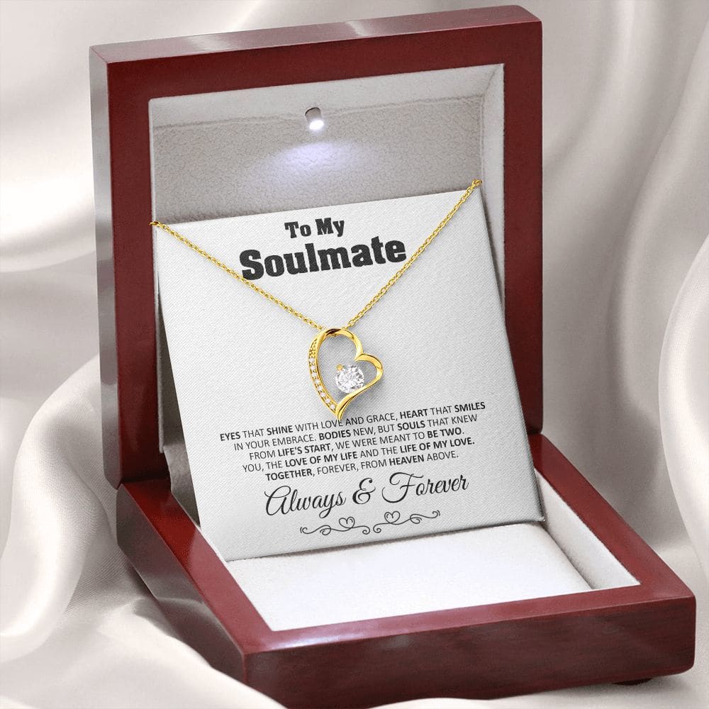 To My Soulmate Eyes That Shine Necklace Gift Soulmate Birthday Gift Soulmate Anniversary Gift Christmas Gift Valentine’s Day Gift - Jewelry