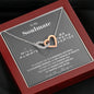 To my Soulmate - Happily ever After- Interlocking Hearts Necklace - Mahogany Style Luxury Box - Jewelry 4