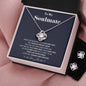 To My Soulmate - You Took My Breath Away Last Everything - Soulmate Love Knot Necklace Earring Gift Set With Message Card Soulmate Birthday