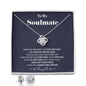 To My Soulmate - You Took My Breath Away Last Everything - Soulmate Love Knot Necklace Earring Gift Set With Message Card Soulmate Birthday