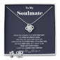 To My Soulmate - You Took My Breath Away Last Everything - Soulmate Love Knot Necklace Earring Gift Set With Message Card Soulmate Birthday