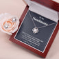 To My Soulmate - You Took My Breath Away - Soulmate Love Knot Necklace Earring Gift Set With Message Card Soulmate Birthday Soulmate