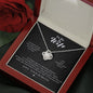 To my Wife - i Promise - Love Knot Necklace - Mahogany Style Luxury Box - Jewelry 6