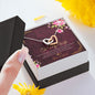 To my Wife - Love you Enormously - Anniversary Gift - Interlocking Hearts Necklace - Jewelry 3