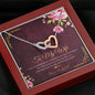 To my Wife - Love you Enormously - Anniversary Gift - Interlocking Hearts Necklace - Mahogany Style Luxury Box - Jewelry 4