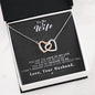 To my Wife - Reason to be - Black- Interlocking Hearts Necklace - Jewelry 9