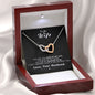 To my Wife - Reason to be - Black- Interlocking Hearts Necklace - Jewelry 5