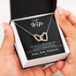 To my Wife - Reason to be - Black- Interlocking Hearts Necklace - Jewelry 7