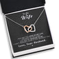 To my Wife - Reason to be - Black- Interlocking Hearts Necklace - Jewelry 6