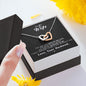 To my Wife - Reason to be - Black- Interlocking Hearts Necklace - Jewelry 3