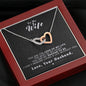 To my Wife - Reason to be - Black- Interlocking Hearts Necklace - Mahogany Style Luxury Box - Jewelry 4