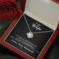 To my Wife - Reason to be - Black - Love Knot Necklace - Mahogany Style Luxury Box - Jewelry 6