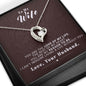 To my Wife - Reason to be - Dark Red - Forever Love Necklace - Jewelry 3