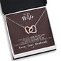 To my Wife - Reason to be - Dark Red - Interlocking Hearts Necklace - Jewelry 6