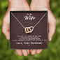 To my Wife - Reason to be - Dark Red - Interlocking Hearts Necklace - Jewelry 2