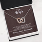 To my Wife - Reason to be - Dark Red - Interlocking Hearts Necklace - Jewelry 9