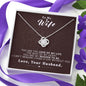 To my Wife - Reason to be - Dark Red- Love Knot Necklace - Jewelry 4