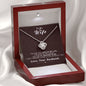 To my Wife - Reason to be - Dark Red- Love Knot Necklace - Jewelry 7