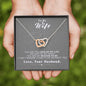 To my Wife - Reason to be - Gray- Interlocking Hearts Necklace - Jewelry 2