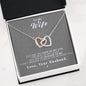 To my Wife - Reason to be - Gray- Interlocking Hearts Necklace - Jewelry 9