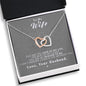 To my Wife - Reason to be - Gray- Interlocking Hearts Necklace - Jewelry 6